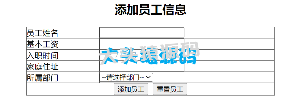 图片[3]-基于ssm的员工管理系统-大头猿源码