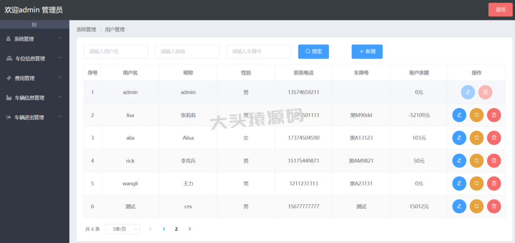 图片[3]-基于springBoot+Vue的停车管理系统-大头猿源码