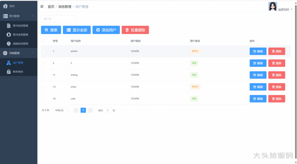 图片[8]-基于springBoot+Vue前后端分离的图书管理系统(赠送文档)-大头猿源码