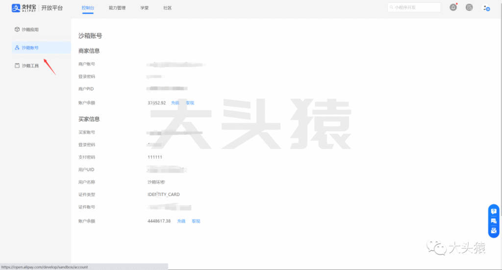 图片[4]-手把手教你如何在自己的项目中引入支付宝支付-大头猿源码