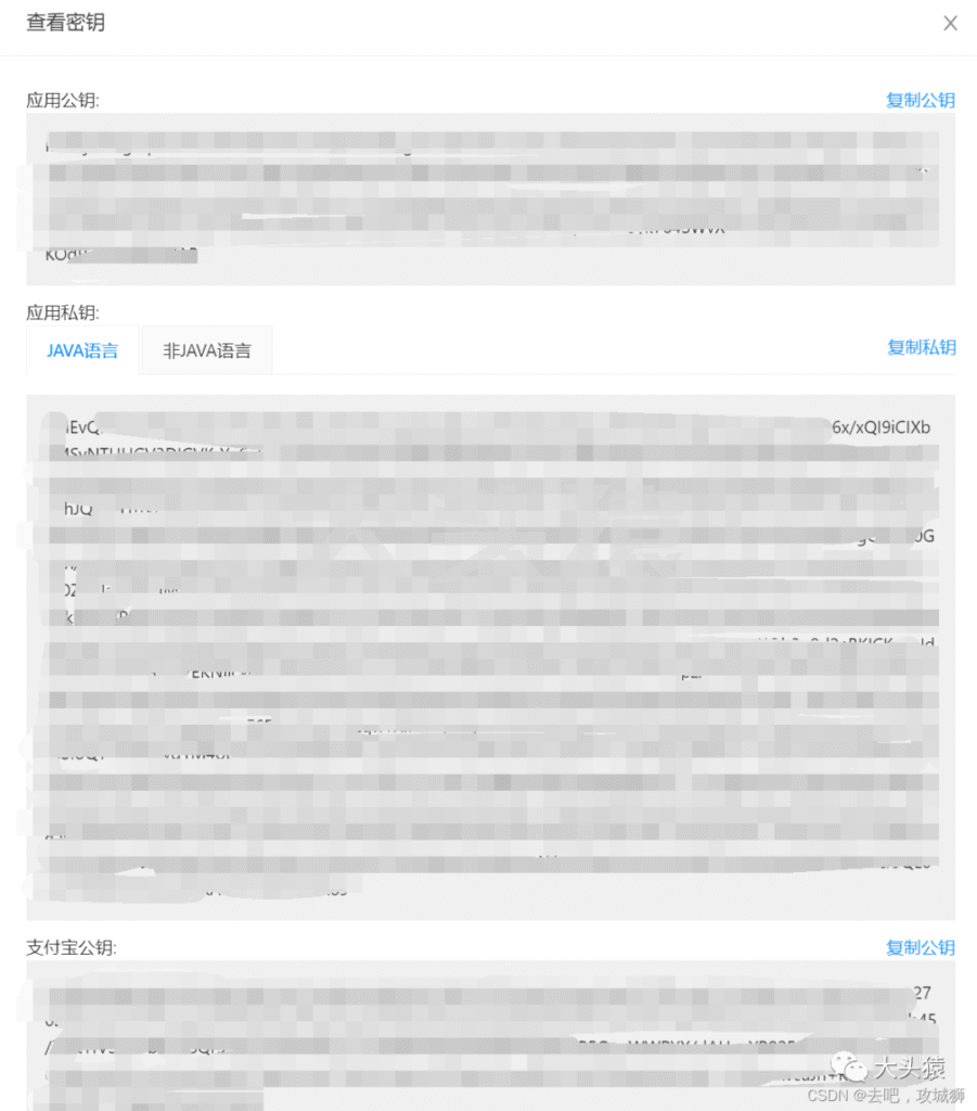 图片[9]-手把手教你如何在自己的项目中引入支付宝支付-大头猿源码