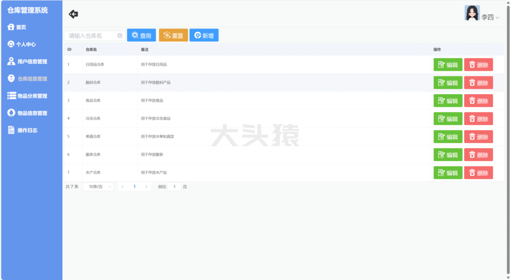 图片[6]-基于SpringBoot+Vue的仓库管理系统(含文档)-大头猿源码